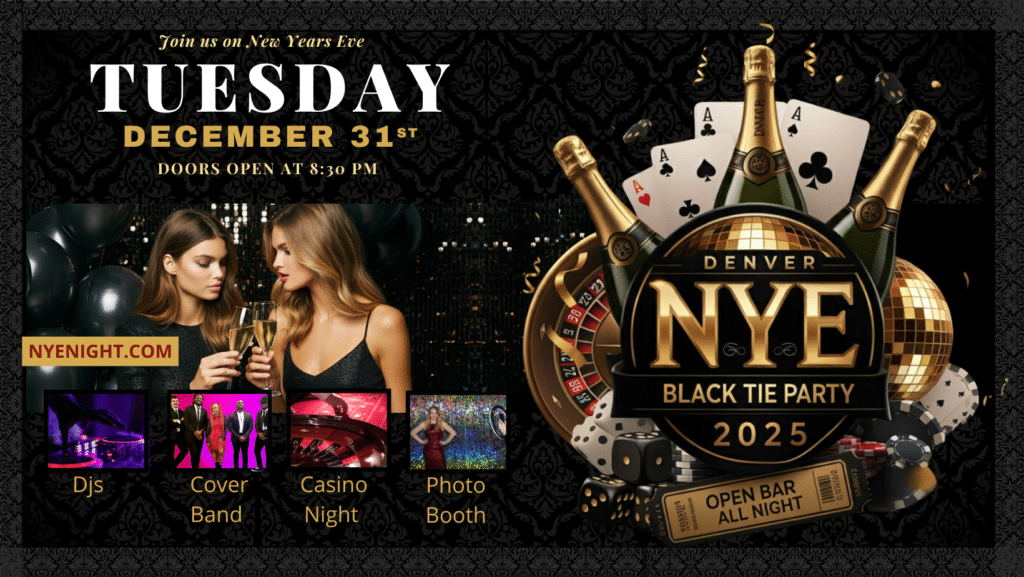 Denver NYE Black Tie Party 2025 Flyer